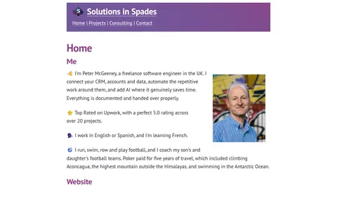 Plain home page
